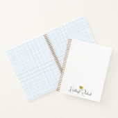 Moderne monogramm Handgeschriebene Schrift Name Notizblock (Innenseite)