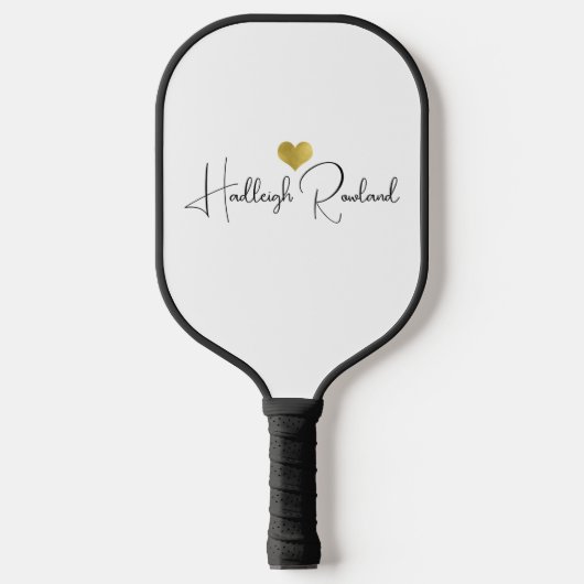 Moderne monogramm Handgeschriebene Schrift Name Pickleball Schläger (Vorderseite)