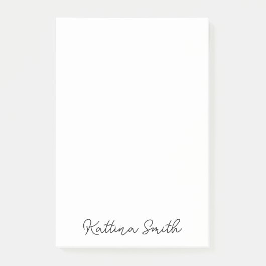Moderne Monogramm-Handschrift-Design Post-it Klebezettel (Vorderseite)