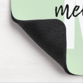 Moderne Monogramm-Handschrift-Pinselname Mousepad (Ecke)