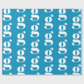 Moderne monogramm hellblaue Farbe Erstaufnahme Geschenkpapier (Flach)
