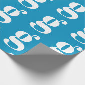 Moderne monogramm hellblaue Farbe Erstaufnahme Geschenkpapier (Ecke)