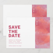 Moderne Monogramm-Hochzeitseinladung Save The Date (Vorne/Hinten)