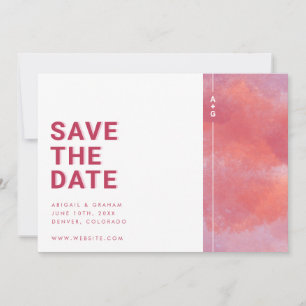 Moderne Monogramm-Hochzeitseinladung Save The Date