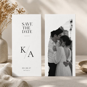 Moderne Monogramm-Hochzeitskarte zum Speichern des Save The Date