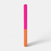 Moderne Monogramm Hot Pink Orange Samsung Galaxy Hülle (Linke Seite)