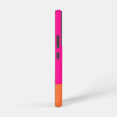 Moderne Monogramm Hot Pink Orange Samsung Galaxy Hülle (Rechte Seite)