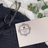 Moderne Monogramm-Individuelle Name-Rücksendeadres Gummistempel