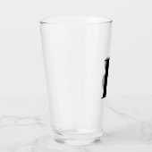 Moderne Monogramm-Initial-Bier Glas (Rechts)