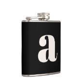 Moderne Monogramm-Initial-Buchstabe Hochzeit Fette Flachmann (Rechts)