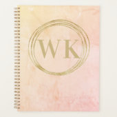 Moderne Monogramm-Initial-Gold-Circles Planer (Vorderseite)