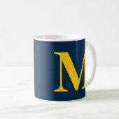 Moderne Monogramm Initiale Buchstabe Einfach Kaffeetasse (VorderseiteRechts)