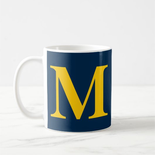 Moderne Monogramm Initiale Buchstabe Einfach Kaffeetasse (Links)