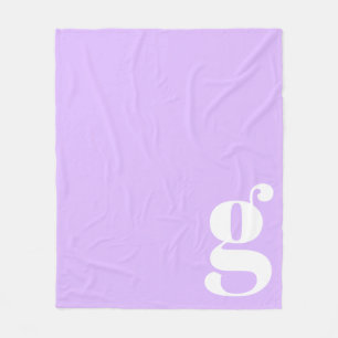 Moderne Monogramm-Initiale, Buchstabe Pastell-Lave Fleecedecke