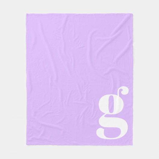 Moderne Monogramm-Initiale, Buchstabe Pastell-Lave Fleecedecke (Vorderseite)