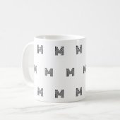 Moderne Monogramm-Initiale Einfach Minimal Kaffeetasse (Vorderseite Links)