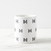 Moderne Monogramm-Initiale Einfach Minimal Kaffeetasse (Mittel)