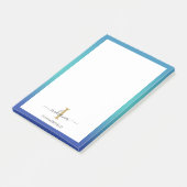Moderne Monogramm-Initiale Elegante Schrift Geschä Post-it Klebezettel (angewinkelt)