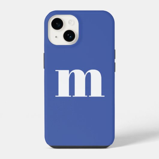 Moderne Monogramm-Initiale iPhone Hülle (Rückseite)