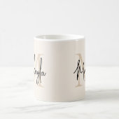 Moderne Monogramm-Initiale Kaffeetasse (Mittel)