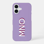 Moderne Monogramm-Initiale Lila Schatten iPhone 16 Hülle (Rückseite)