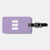 Moderne Monogramm-Initiale Lilapa Pastell Gepäckanhänger (Vorderseite horizontal)