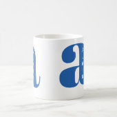 Moderne Monogramm-Initiale mit personalisiertem Na Kaffeetasse (Mittel)