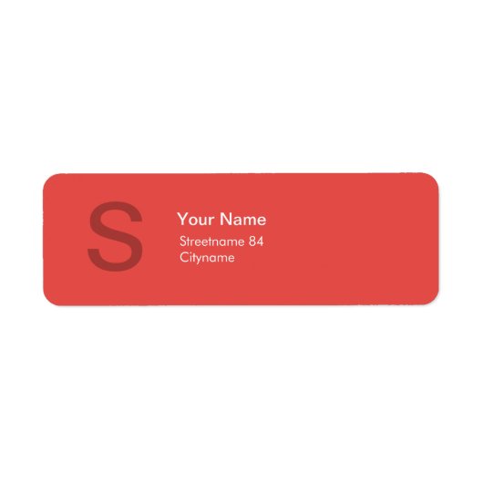 MODERNE MONOGRAMM INITIALE ROT (Vorne)