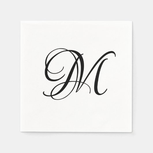 Moderne Monogramm-Initiale Serviette (Vorderseite)