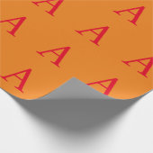 Moderne Monogramm-Initiale, trendige orange-rote B Geschenkpapier (Ecke)