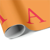 Moderne Monogramm-Initiale, trendige orange-rote B Geschenkpapier (Rolleneckpunkt)