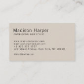 Moderne Monogramm-Initialen aus der Haarstylistik  Visitenkarte (Rückseite)