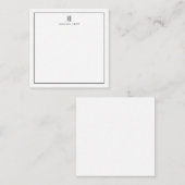 Moderne Monogramm-Initialen Beruflich Schlicht ein Mitteilungskarte (Vorne/Hinten)