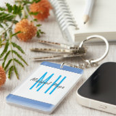 Moderne Monogramm-Initialen Beruflich Schlicht ein Schlüsselanhänger (Vorderseite rechts)