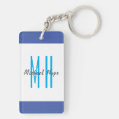 Moderne Monogramm-Initialen Beruflich Schlicht ein Schlüsselanhänger (Rückseite)