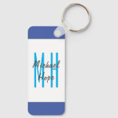 Moderne Monogramm-Initialen Beruflich Schlicht ein Schlüsselanhänger (Rückseite)