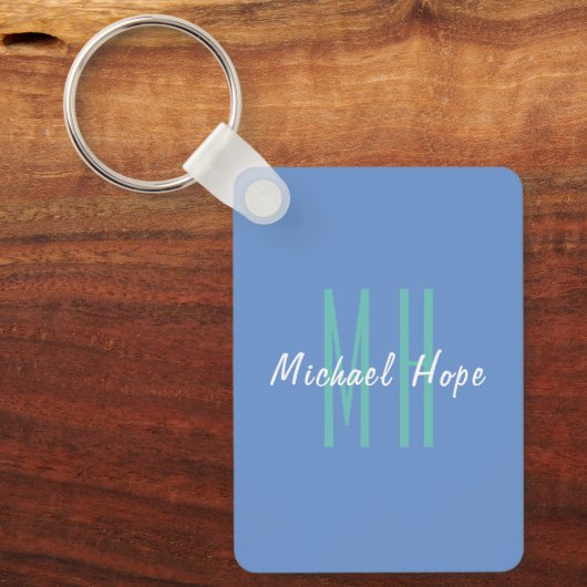 Moderne Monogramm-Initialen Beruflich Schlicht ein Schlüsselanhänger (Vorderseite)