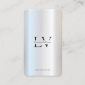 Moderne Monogramm-Initialen Beruflich Silver Visitenkarte (Vorderseite)