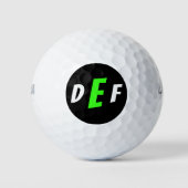 Moderne Monogramm-Initialen für Männer grün Golfball (Vorderseite)