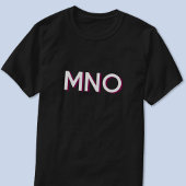 Moderne Monogramm-Initialen lassen den Schatten fa T-Shirt