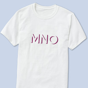 Moderne Monogramm-Initialen lassen den Schatten fa T-Shirt