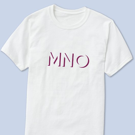 Moderne Monogramm-Initialen lassen den Schatten fa T-Shirt