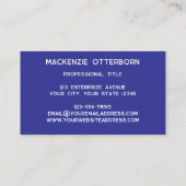 Moderne Monogramm-Initialen lassen den Schatten fa Visitenkarte (Rückseite)