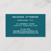 Moderne Monogramm-Initialen lassen den Schatten fa Visitenkarte (Rückseite)