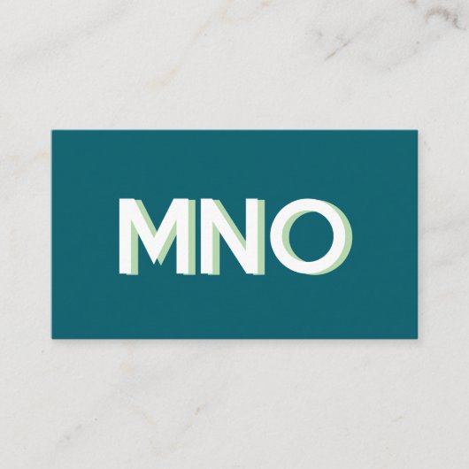 Moderne Monogramm-Initialen lassen den Schatten fa Visitenkarte (Vorderseite)