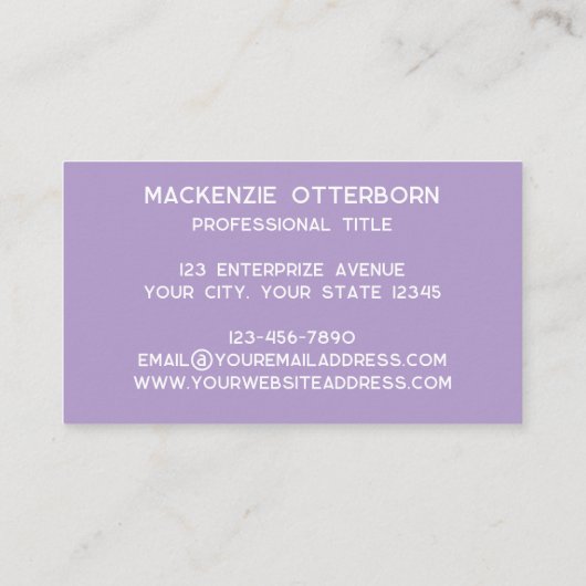 Moderne Monogramm-Initialen lassen den Schatten fa Visitenkarte (Rückseite)