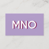 Moderne Monogramm-Initialen lassen den Schatten fa Visitenkarte (Vorderseite)