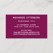 Moderne Monogramm-Initialen lassen den Schatten fa Visitenkarte (Rückseite)