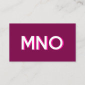 Moderne Monogramm-Initialen lassen den Schatten fa Visitenkarte (Vorderseite)