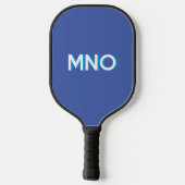 Moderne Monogramm-Initialen mit Schlagschatten Bla Pickleball Schläger (Rückseite)